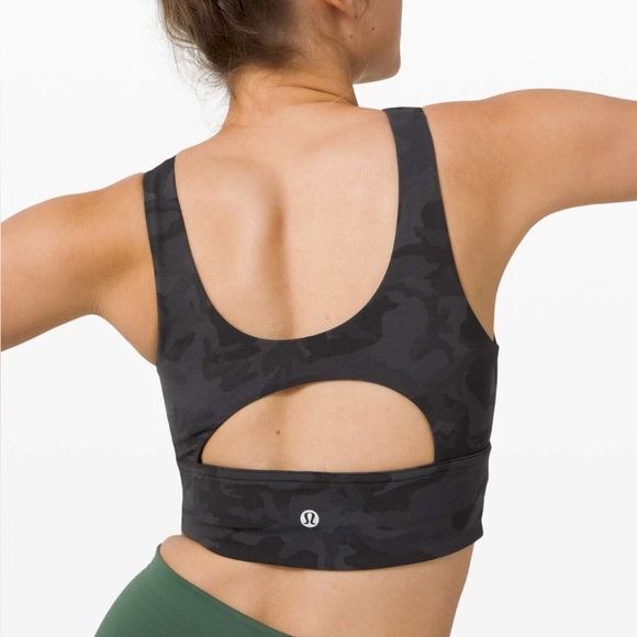Lululemon x Barry’s | Stronger As One Long Line Bra C/D | Camo Grey | Sz 6 | EUC - Picture 1 of 8